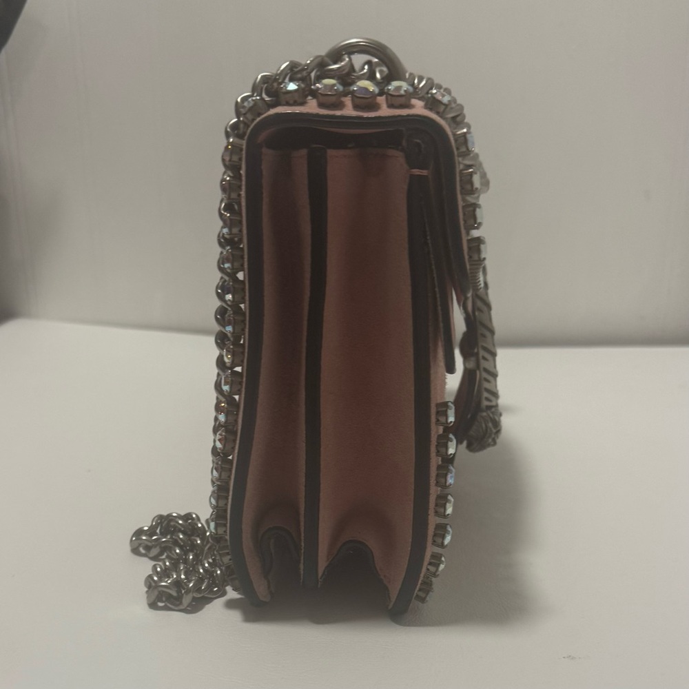 Gucci Dionysus Pink Suede Crystal Studded Chain Shoulder Bag - Picture 4 of 8